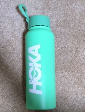 Hoka Mint Teal Insulated Water Bottle with White Logo New